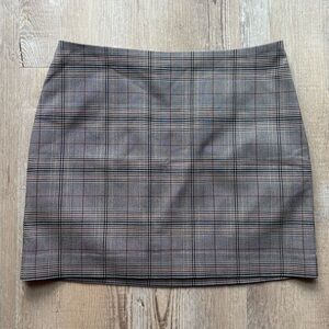 Express Classic Gray Checkered Mini Skirt